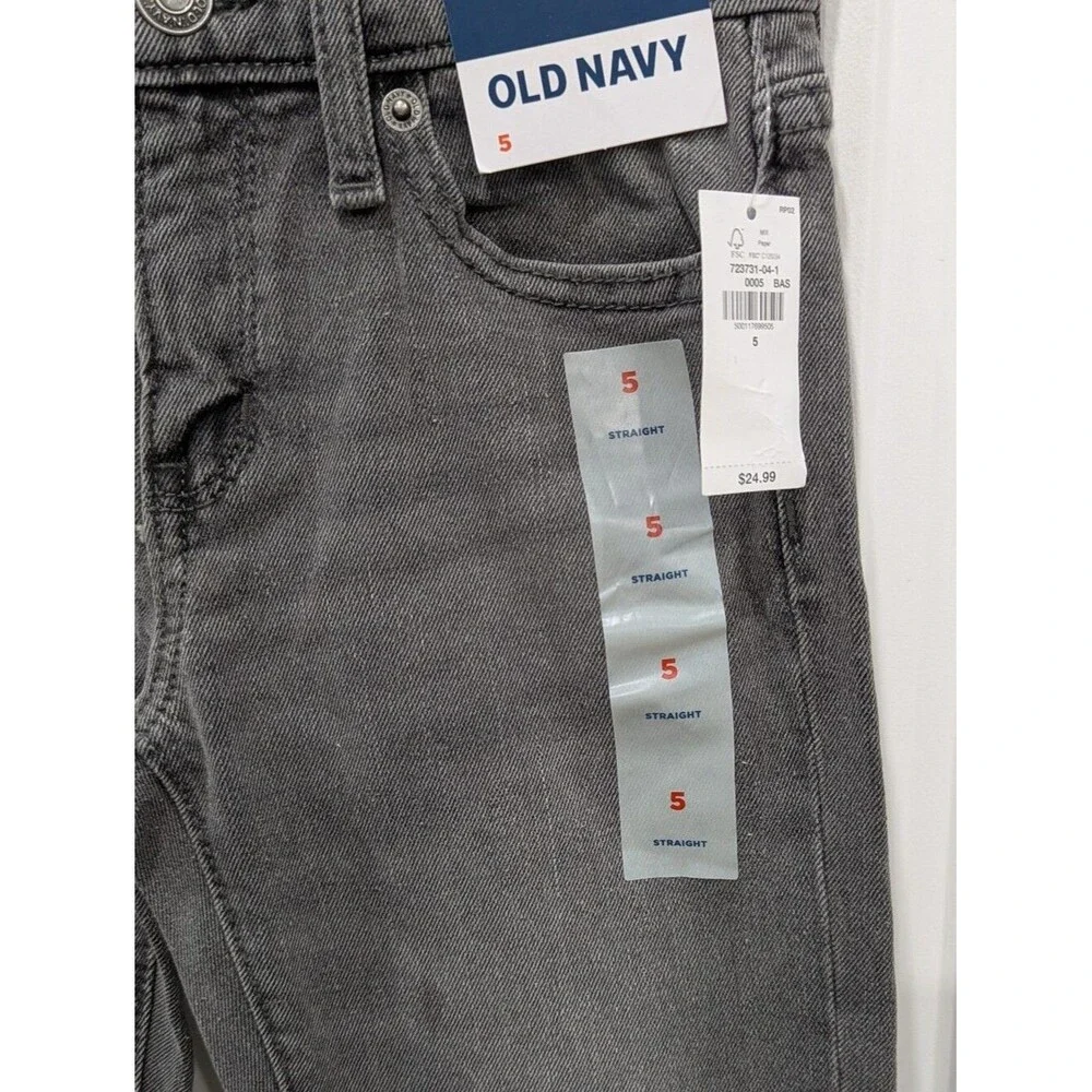 Old Navy Kids In New With Tags Black Gray Jeans Denim Pants School Boys Size 5